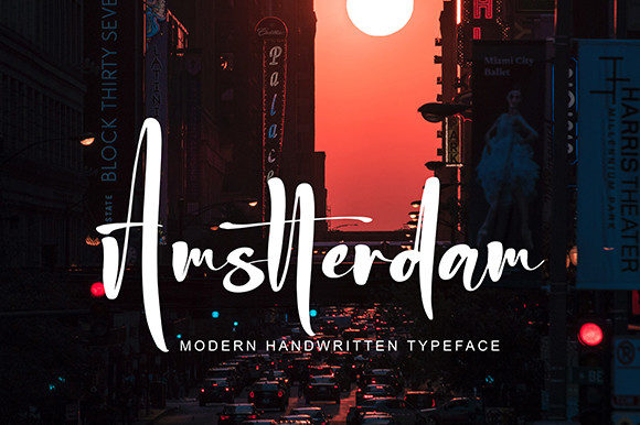 Amstterdam: A Stylish Script Font for Editorial Design