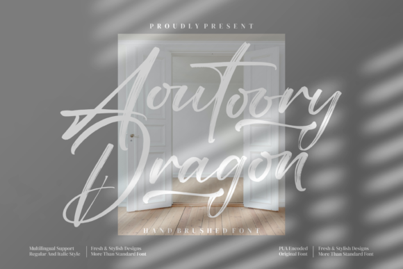Aoutoory Dragon: The Brushed Typeface for Viral Campaigns