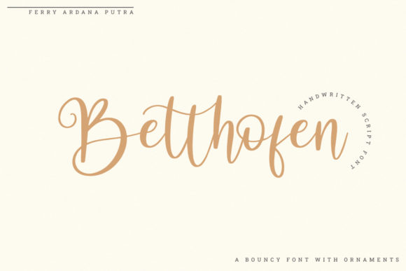 Designing with Betthofen: A Romantic Script Typeface
