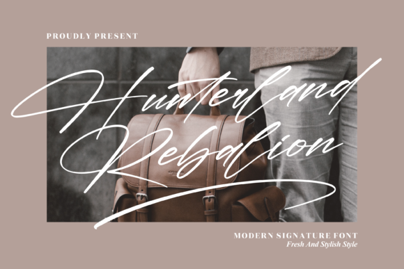 Editorial Design with Hunterland Rebalion Font