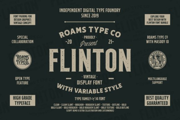 Flinton Family: The Vintage Serif Font for Crafters
