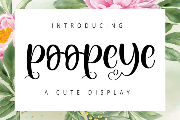 Poopeye: A Playful Script Handwritten Font for Web Design