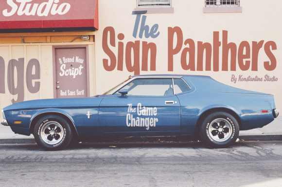Sign Panthers: A Bold Script Typeface for Retro Headlines